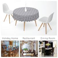 Polyester Grey Trellis Table Cloth (Pack of 1)
