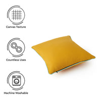Cotton Mango+Mint Green Cushion Cover (Pack of 2)