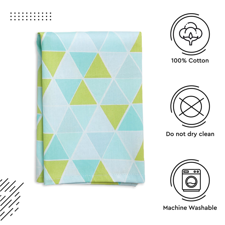 Cotton Triangles Aqua Table Napkin