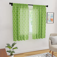 Polyester Trellis Greenery Curtain (Pack of 2)