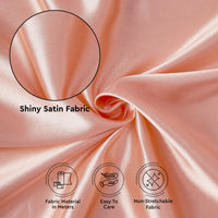 Satin Polyester Silk Peach Fabric