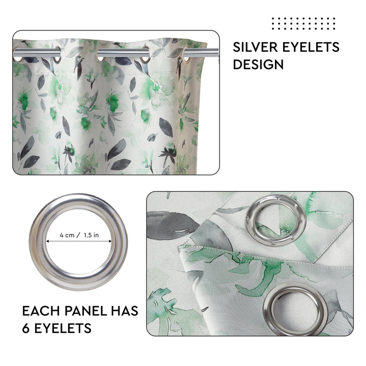 Blackout F1 Green Curtain (Pack of 2)
