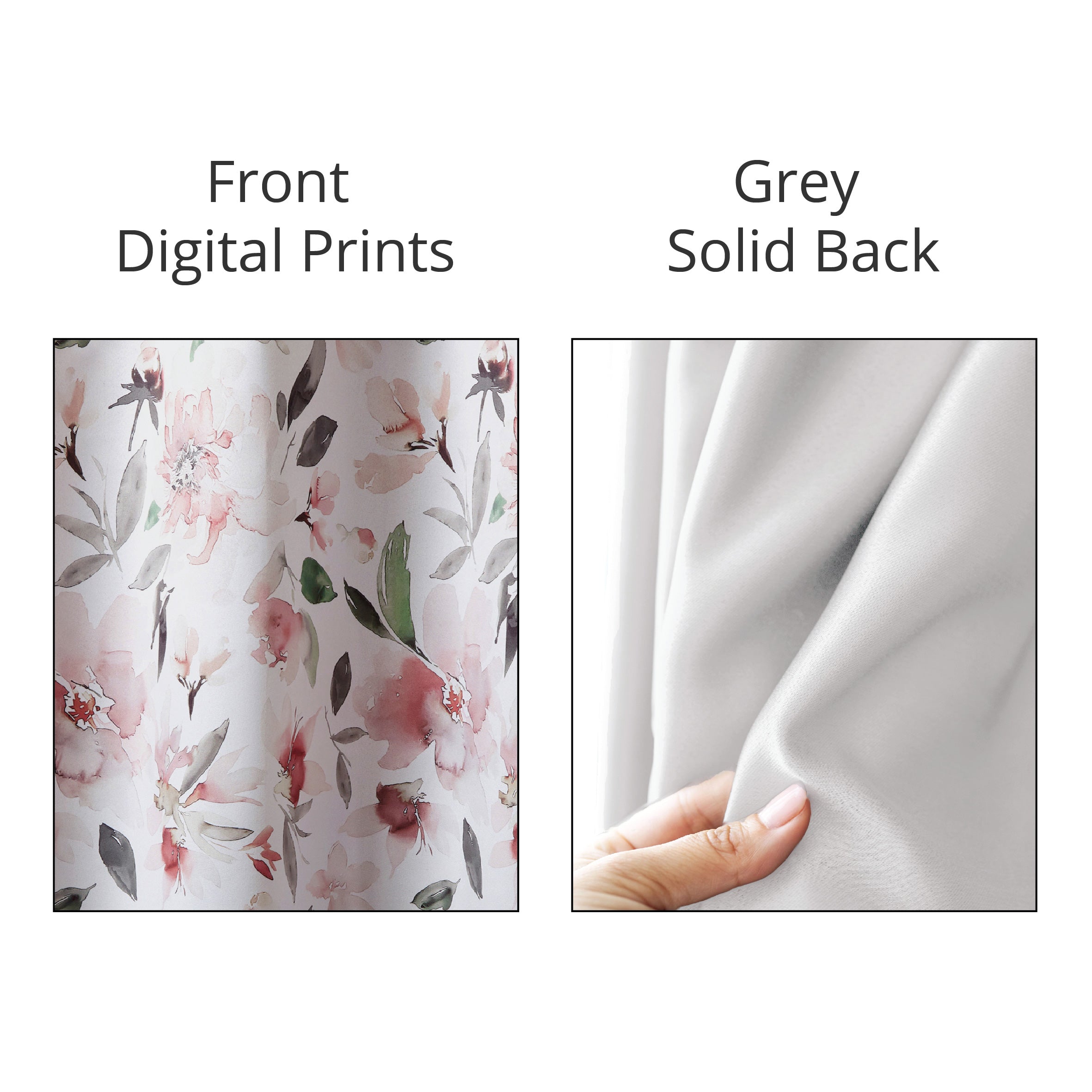 Blackout Polyester Fabric - by The Meter - 100 x 117 cm - Floral Digital Print - Blocks Light, Sound & Heat - Perfect for Blackout Blinds, Door Curtains, Window