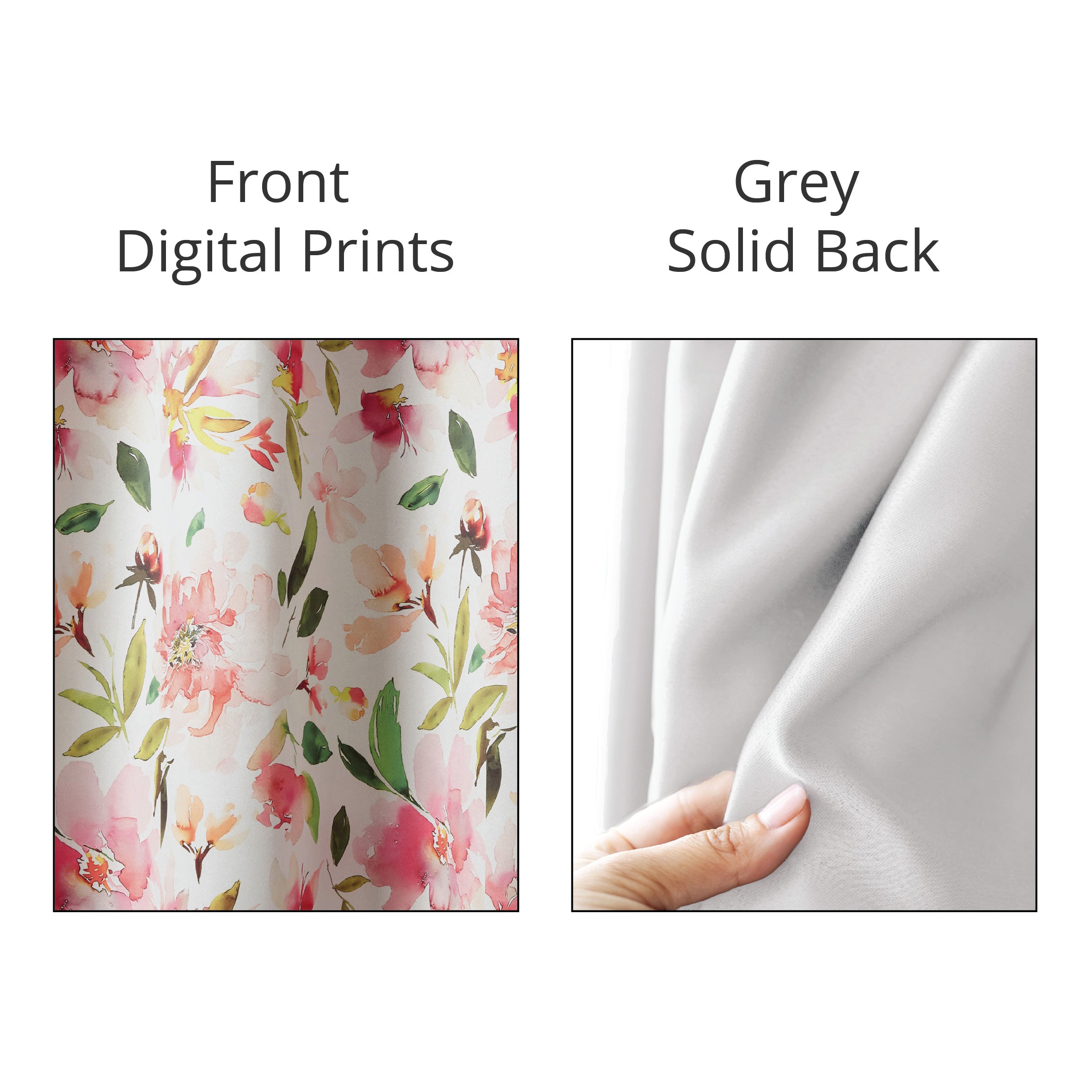 Blackout Polyester Fabric - by The Meter - 100 x 117 cm - Floral Digital Print - Blocks Light, Sound & Heat - Perfect for Blackout Blinds, Door Curtains, Window