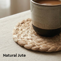 Jute Natural Bleach Coaster (Pack of 6)