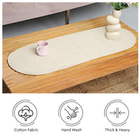 Cotton Off White Table Runner (Pack of 1)