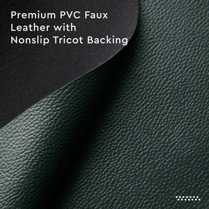 PVC Leather Green Table Runner