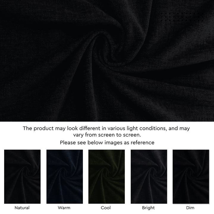 Chenille Black Table Runner