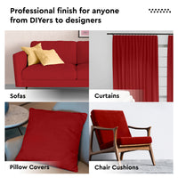 Mercerised Cotton Canvas Fabric, 100x150 cm Wide | Sold by the Metre, Cut to Length | Fabric For Cushions, Sofa Covers, Light Upholstery, Embroidery, Dress Material