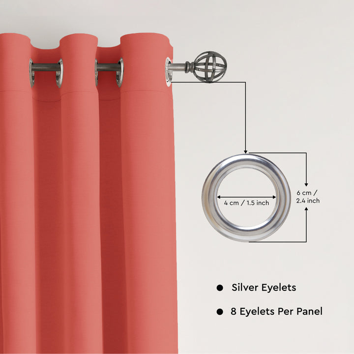 Canvas Coral Curtain (Pack of 1)