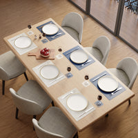 2 Sided Leather Grey & Blue Placemat + Coaster