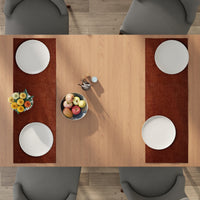 Chenille Rust Orange Table Runner