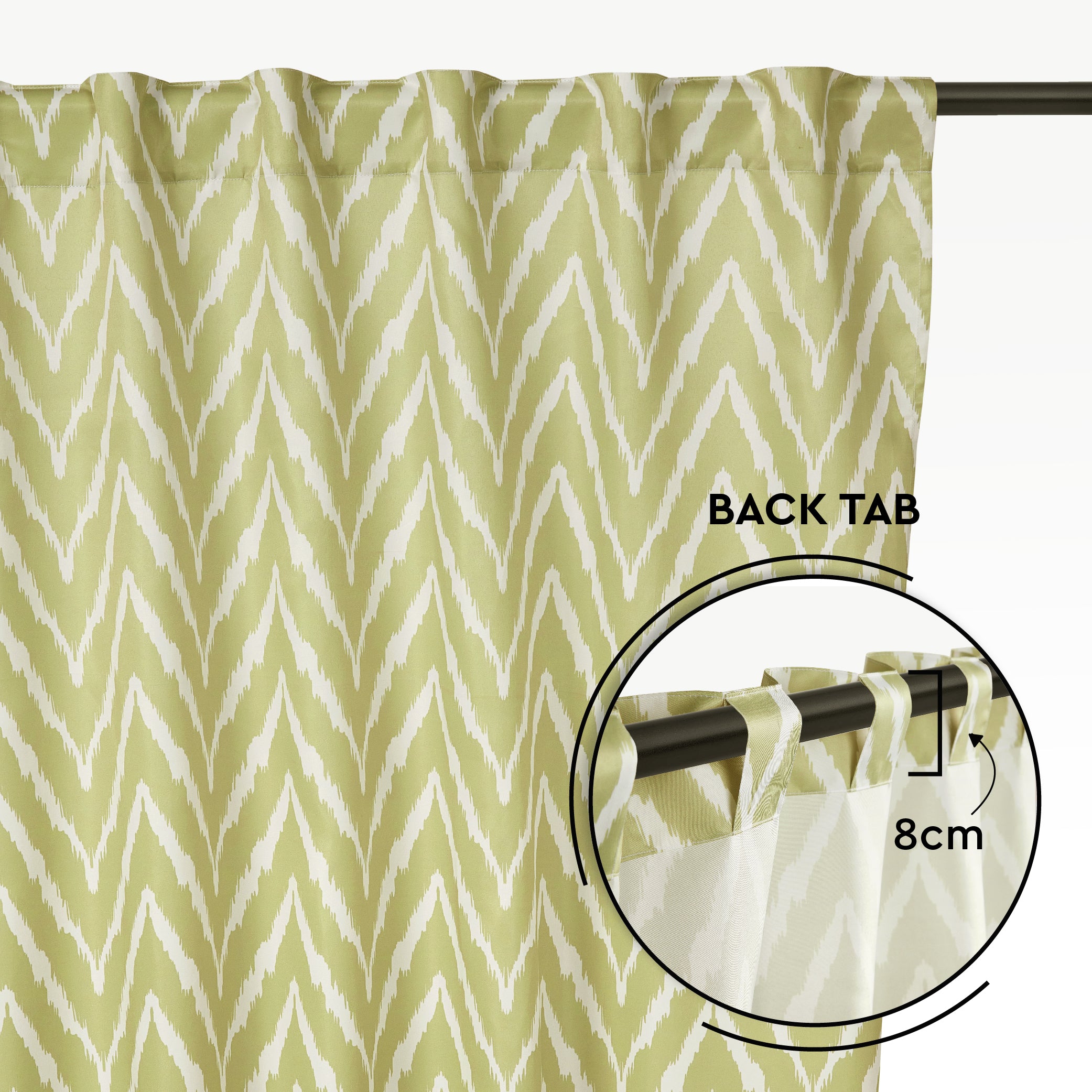 Micro Fire Sage Curtain (Pack of 2)