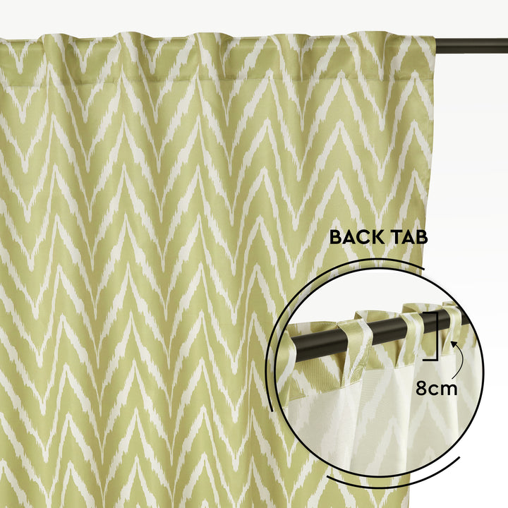 Micro Fire Sage Curtain (Pack of 2)