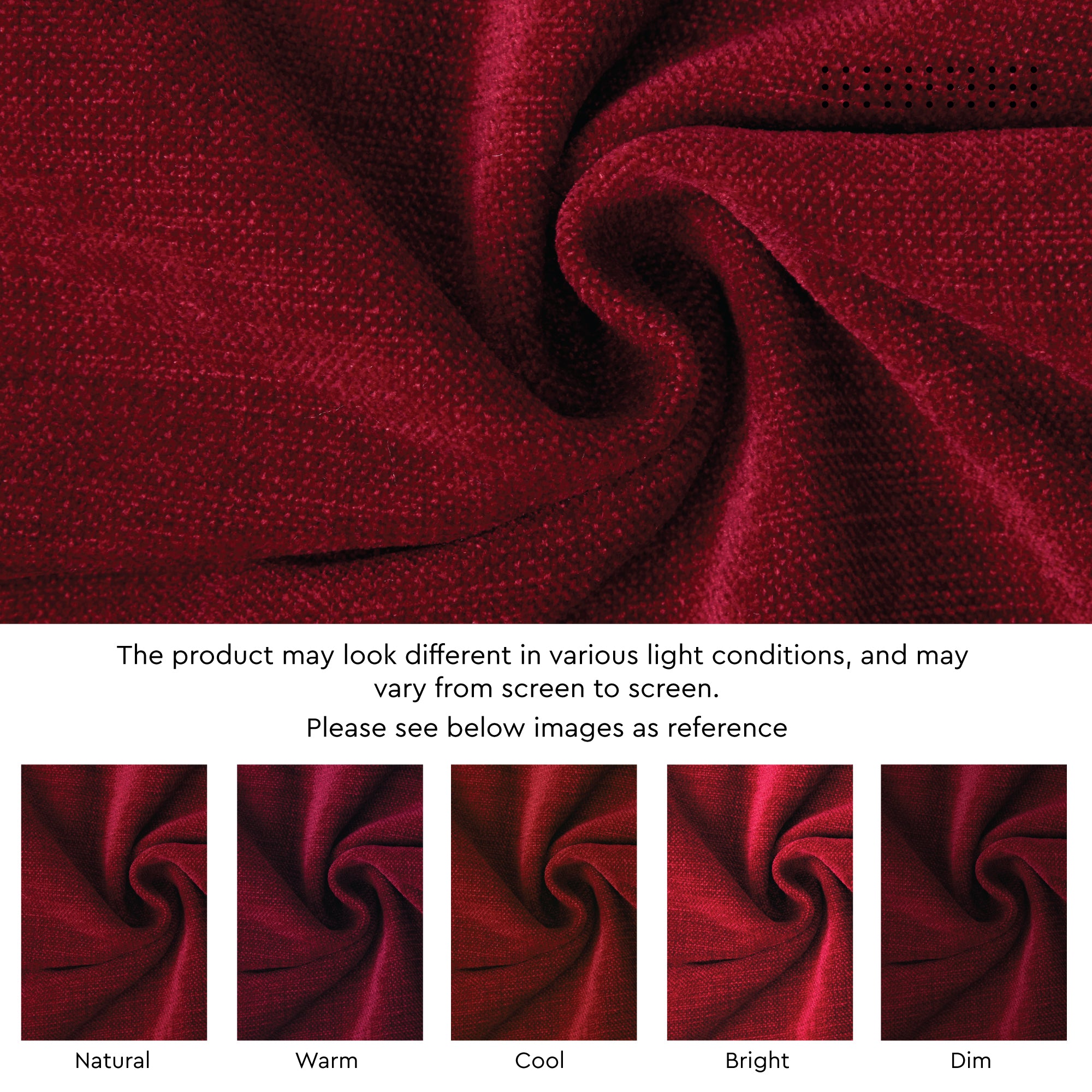 Chenille Scarlet Red Table Runner