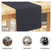 Cotton Solid Grey Table Runner (Pack of 1)