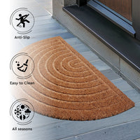 Coir Door Mats for Home Entrance Thick Anti-slip Welcome Doormat with PVC Back | Ideal for Indoor, Outdoor, Patio, Home and Office | Durable and Easy to Clean