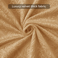 Embossed Velvet Gold Curtain