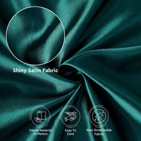 Satin Polyester Silk Teal Green Fabric