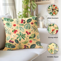 Polyester Cherry Cushion Cover (Pack of 2)