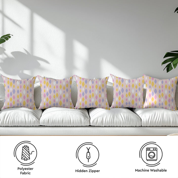 Micro Teardrops Pink Cushion Cover