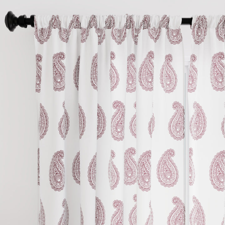 Polyester Paisleys Curtain (Pack of 2)