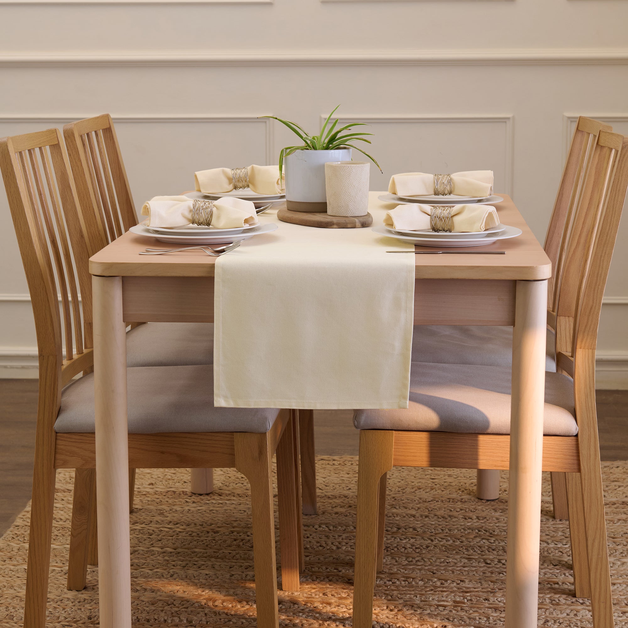 Cotton Natural Table Runner (Pack of 1)