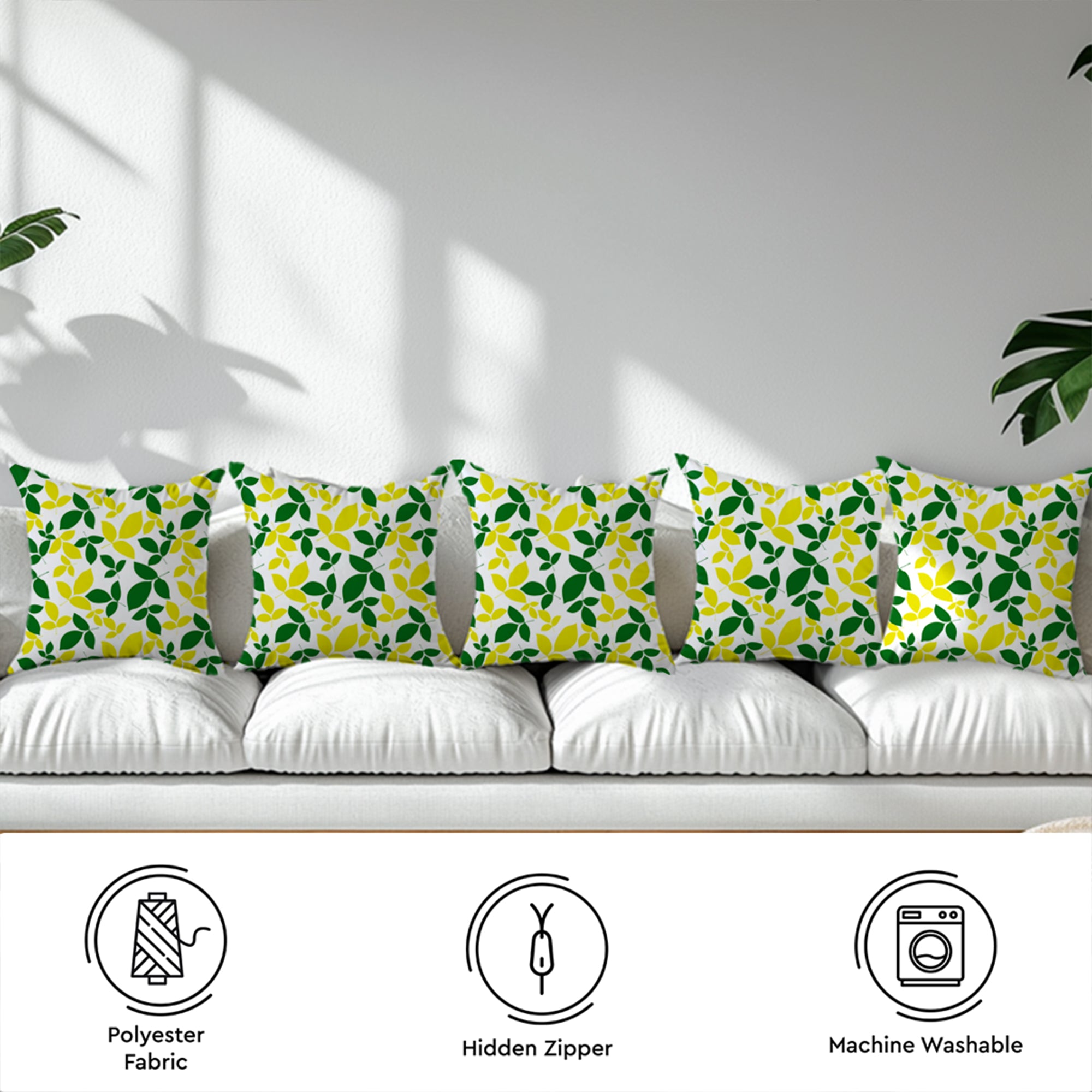 Micro Leaves Cushion Cover