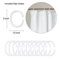 Polyester White Shower Curtain (Pack of 1)