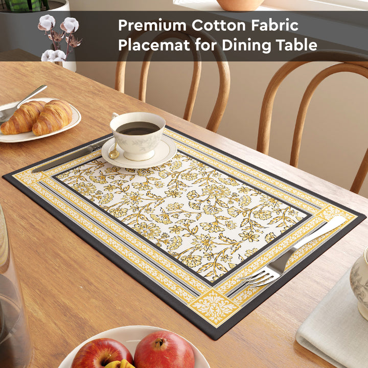 Cotton Yellow-02 Placemat (Pack of 6)