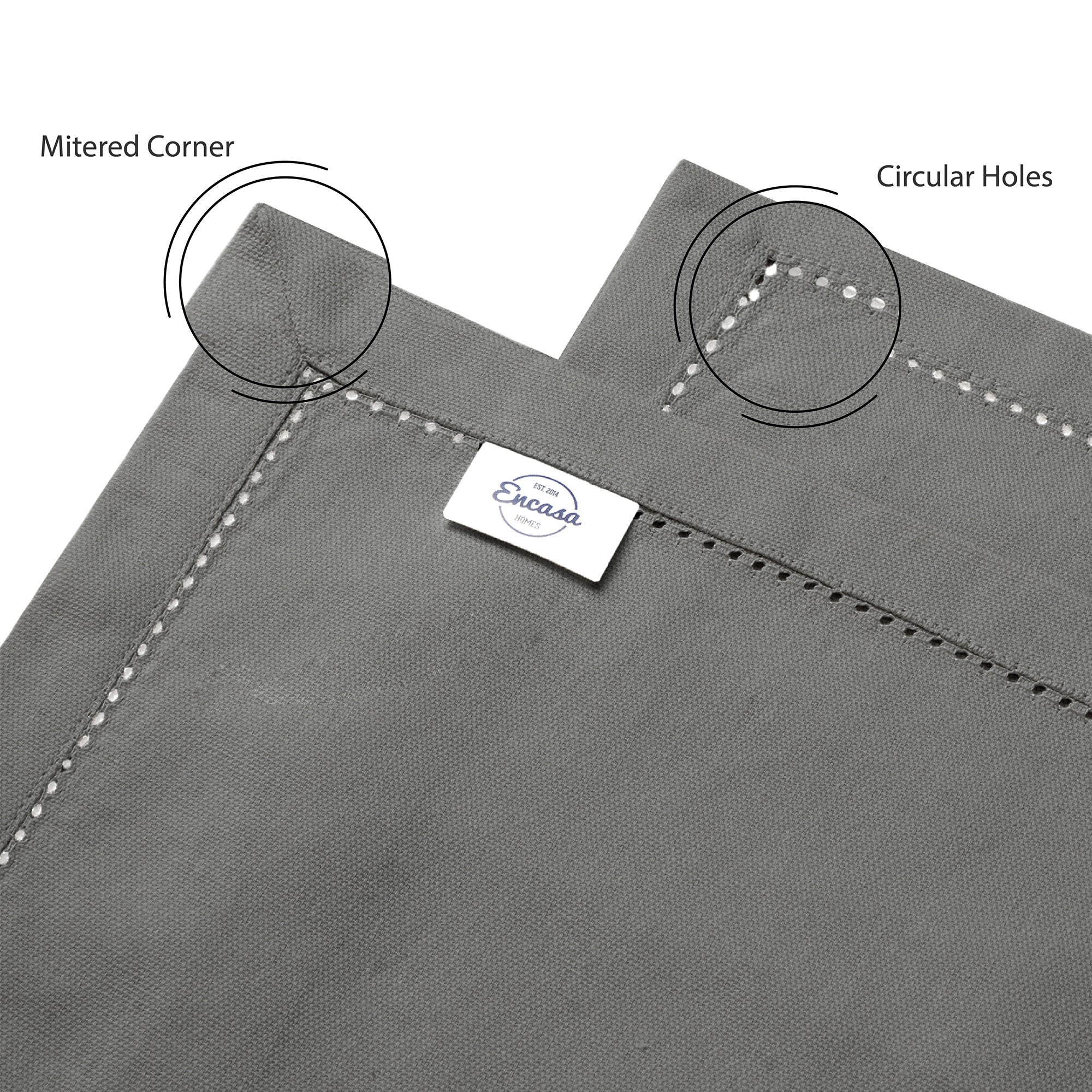 Cotton Grey Table Runner (Pack of 1)