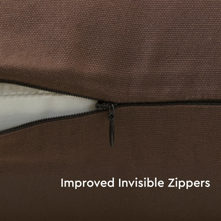 Canvas Dark Taupe Cushion Cover
