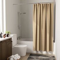 Polyester ZZ Beige Shower Curtain (Pack of 1)