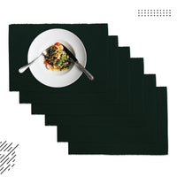 Cotton Dark Green Placemat (Pack of 6)