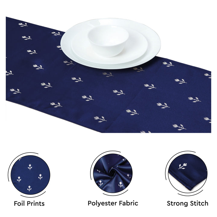 Blackout Buti Navy Blue Table Runner (Pack of 1)