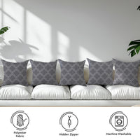 Micro Grey Trellis Cushion Cover