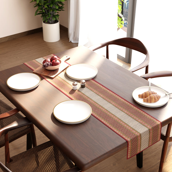 Madur Kathi Red Table Runner (Pack of 1)