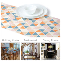 Cotton Twill Triangles Apricot Table Runner (Pack of 1)