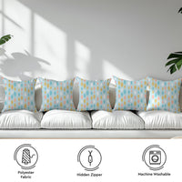 Micro Teardrops Turq Cushion Cover