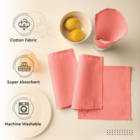Canvas Coral Table Napkin (Pack of 12)