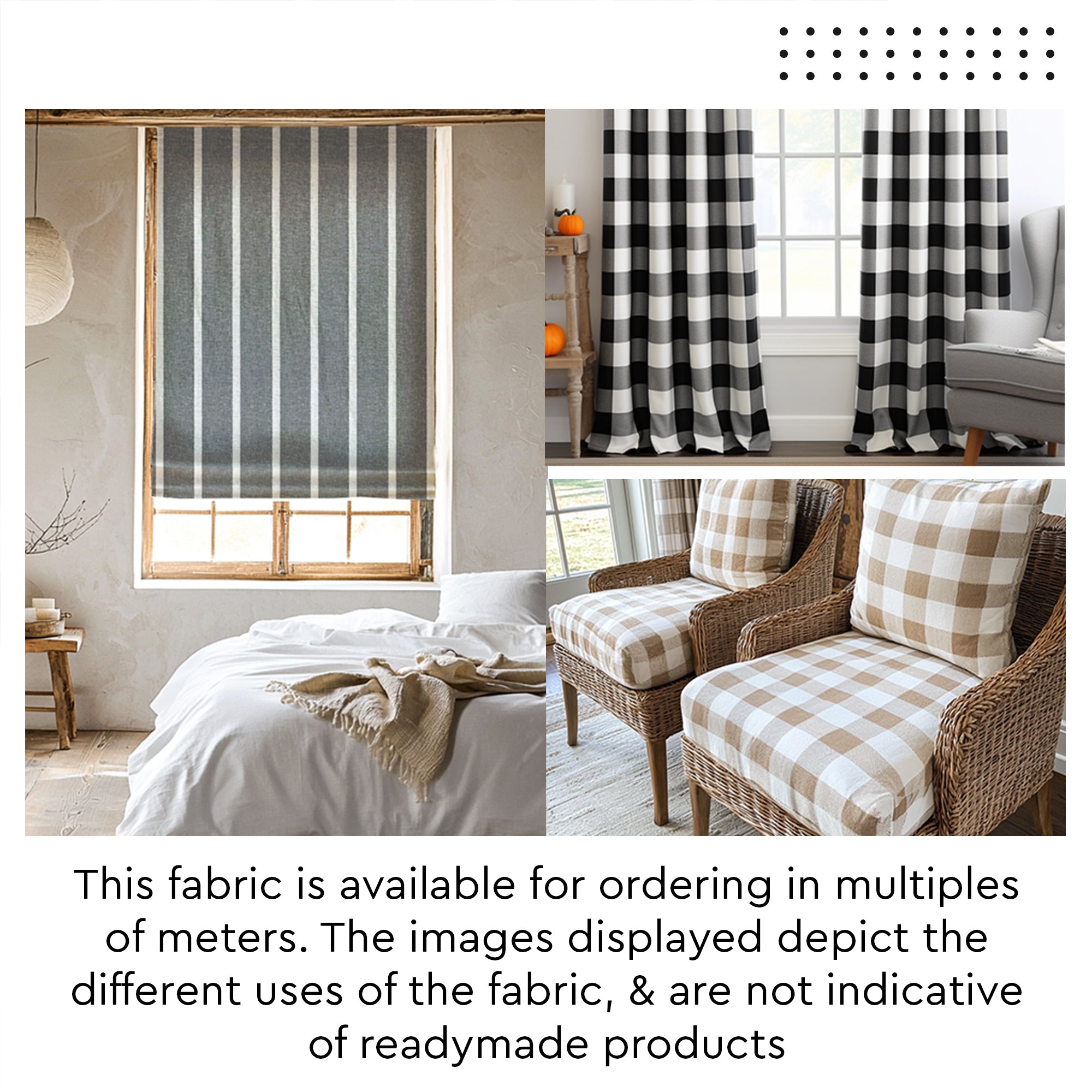 Furnishing Fabric by meter 150 cm (60 inch) | Woven Cotton Sofa Chair Unstitched Cloth Material for Curtain, Cushion, Upholstery, Bedcover