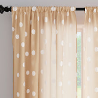 Polyester Dollar Beige Curtain (Pack of 2)