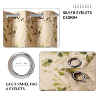 Blackout Polyester L1 Olive Curtain (Pack of 2)