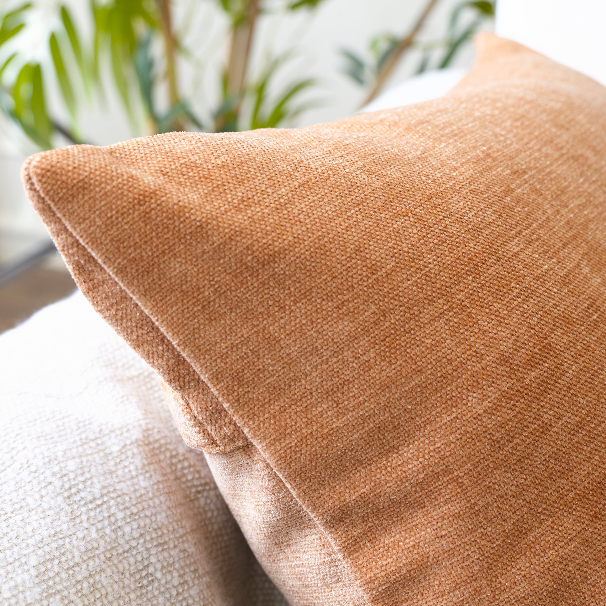 Chenille Peach Cushion Cover (Pack of 2)