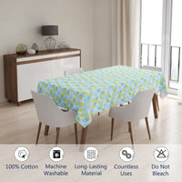 Cotton Triangles Aqua Table Cloth (Pack of 1)