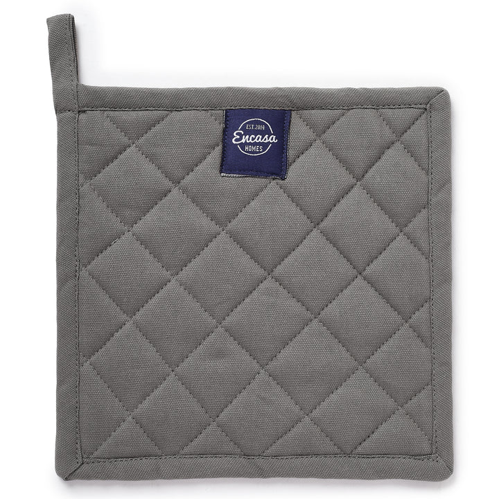 Cotton Grey Pot Holders (Pack of 2)