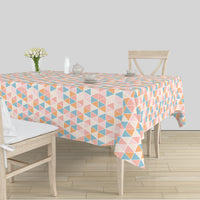Polyester Big Triangles Apricot Table Cloth (Pack of 1)