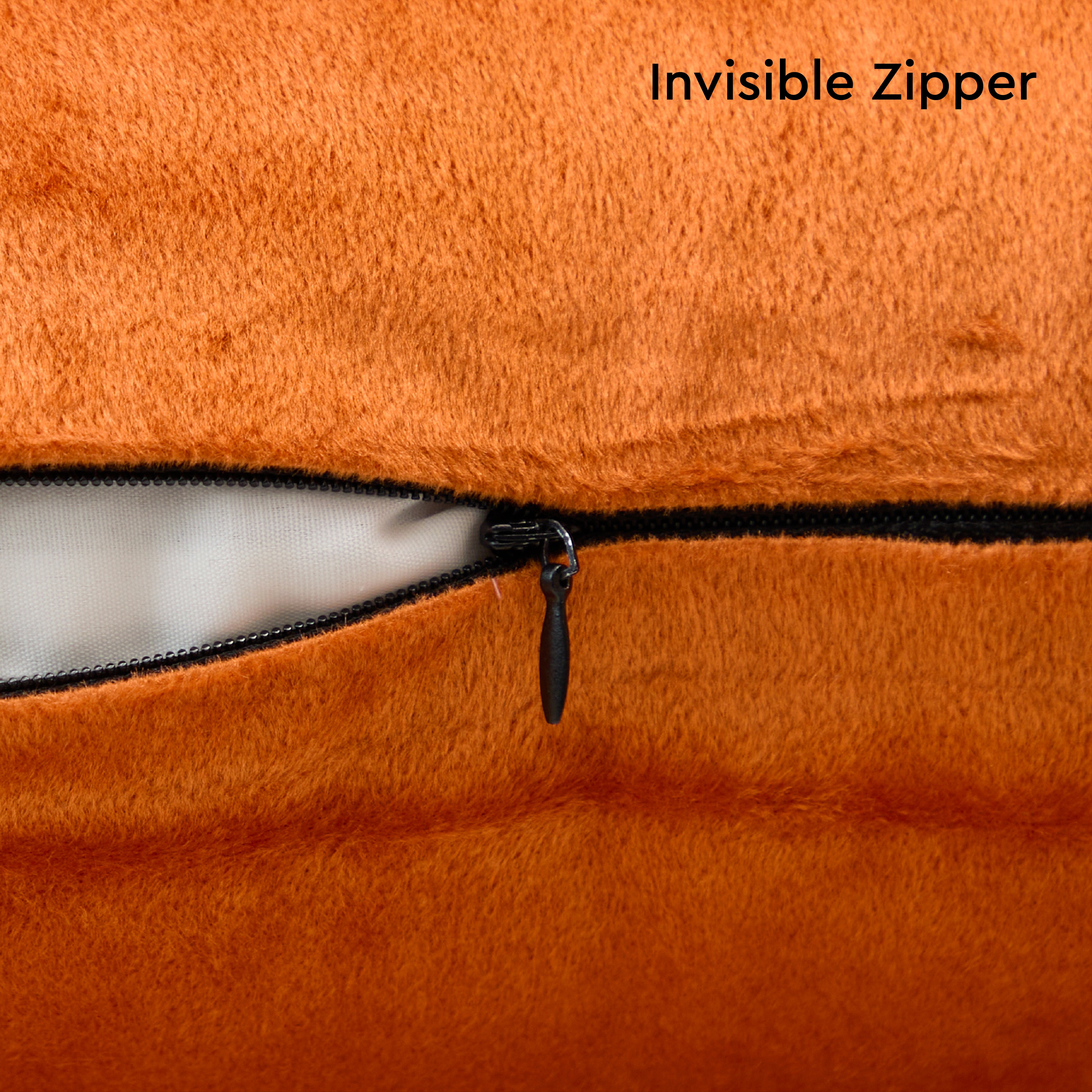 Velvet Orange Cushion Cover (Pack of 2)