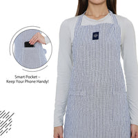 Cotton Ticking Black Apron (Pack of 1)