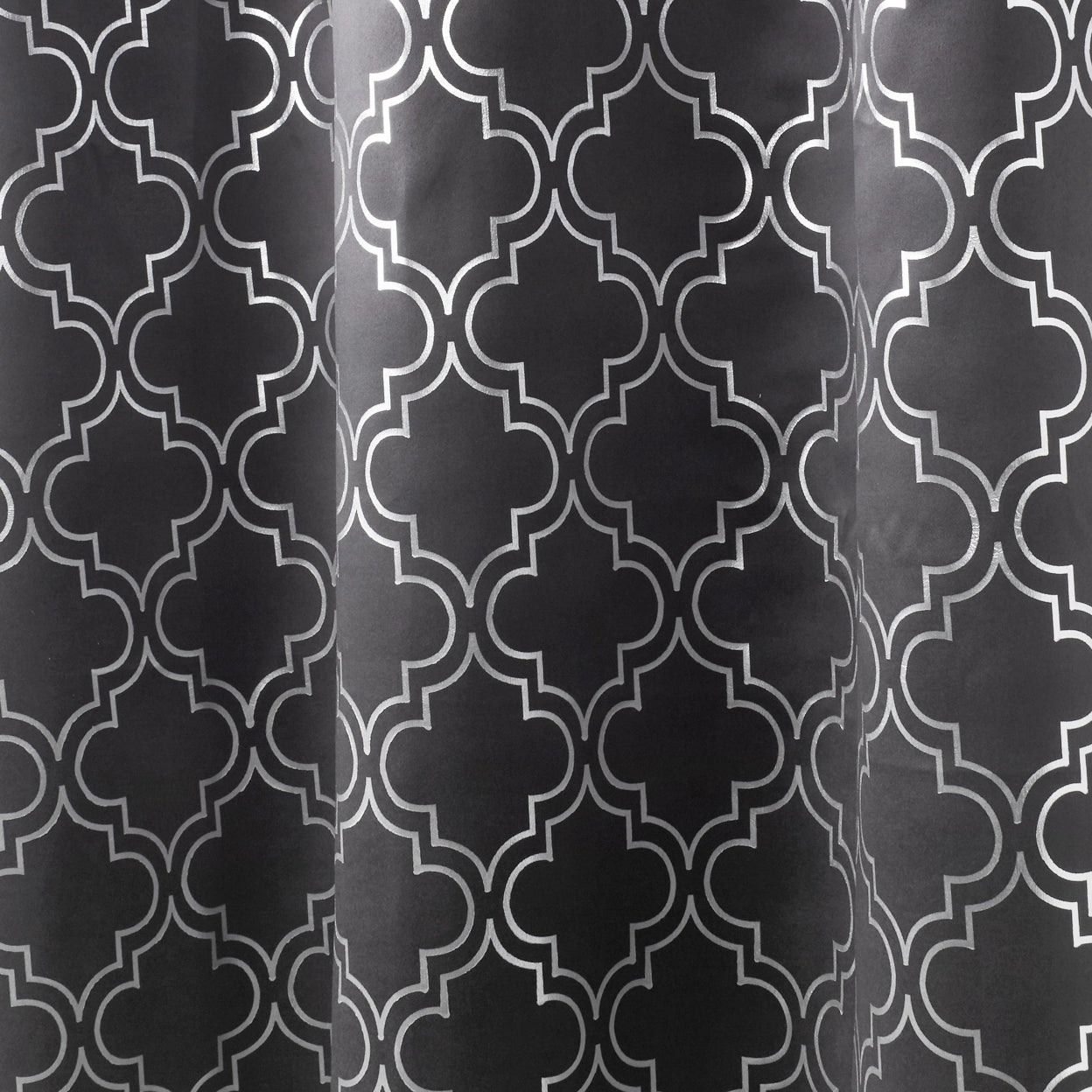 Blackout Polyester Fabric by Meter, 100x122 cm | Blocks Light, Heat & Noise, For Curtains, Cushion Covers, Door & Window Drapes - Foil Star Print